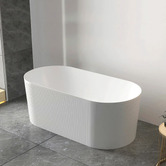 Otti Australia Noosa Pin-Flute White Acrylic Bath with Overflow
