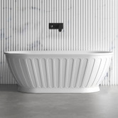 Otti Australia Kensington Fan White Acrylic Bath with Overflow