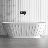 Otti Australia Kensington Fan White Acrylic Bath with Overflow