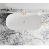 Otti Australia Noosa Pin-Flute White Acrylic Bath with Overflow