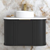 Otti Australia Hampshire 750mm Wall Hung Single Vanity with Solid Surface Countertop