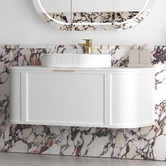 Otti Australia Hampshire 1200mm Wall Hung Single Vanity with Solid Surface Countertop