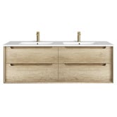 Otti Australia Byron 1500mm Wall Hung Double Vanity with Ceramic Countertop
