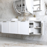 Otti Australia Hampshire 1800mm Wall Hung Double Vanity with Solid Surface Countertop
