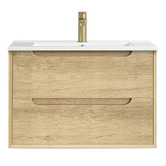 Otti Australia Byron 750mm Wall Hung Single Vanity with Ceramic Countertop