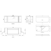 Otti Australia Hampshire 1200mm Wall Hung Single Vanity with Solid Surface Countertop
