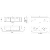Otti Australia Hampshire 1800mm Wall Hung Double Vanity with Solid Surface Countertop