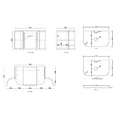 Otti Australia Hampshire 750mm Wall Hung Single Vanity with Solid Surface Countertop