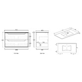 Otti Australia Byron 900mm Wall Hung Vanity &amp; Shaving Cabinet Package