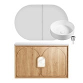 Otti Australia Laguna 900mm Wall Hung Vanity Package with Shaving Cabinet