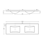 Otti Australia Laguna 1500mm Wall Hung Double Vanity Package with Shaving Cabinet