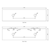 Otti Australia Laguna 1800mm Wall Hung Double Vanity with LED Shaving Cabinet
