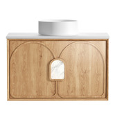 Otti Australia Laguna MKII 900mm Wall Hung Single Vanity with Solid Surface Countertop