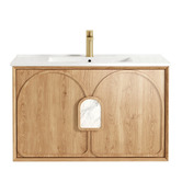 Otti Australia Laguna MKII 900mm Wall Hung Single Vanity with Ceramic Countertop
