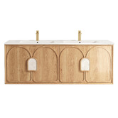 Otti Australia Laguna MKII 1500mm Wall Hung Double Vanity with Ceramic Countertop