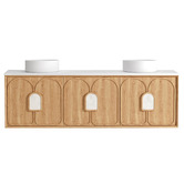 Otti Australia Laguna MKII 1800mm Wall Hung Double Vanity with Solid Surface Countertop