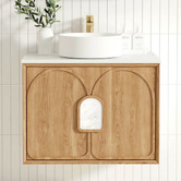 Otti Australia Laguna MKII 750mm Wall Hung Single Vanity with Solid Surface Countertop