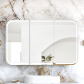 Otti Australia Newport 1200mm Matte White LED Mirrored Shaving Cabinet