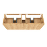 Otti Australia Byron Fluted 1500mm Woodland Oak Wall Hung Double Vanity with Countertop
