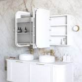 Otti Australia Newport 1500mm Matte White LED Mirrored Shaving Cabinet