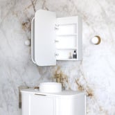 Otti Australia Newport 900mm Matte White LED Mirrored Shaving Cabinet