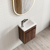 Otti Australia Bondi 400mm Wall Hung Small Space Single Vanity with Ceramic Countertop