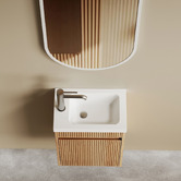 Otti Australia Bondi 400mm Wall Hung Small Space Single Vanity with Ceramic Countertop