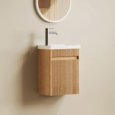 Otti Australia Bondi 400mm Wall Hung Small Space Single Vanity with Ceramic Countertop