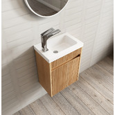 Otti Australia Bondi 400mm Wall Hung Small Space Single Vanity with Ceramic Countertop