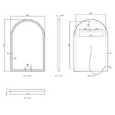 Otti Australia Archie 900 x 600mm Arched LED Bathroom Mirror