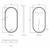Otti Australia White Noosa 900 x 450mm Oval LED Bathroom Mirror
