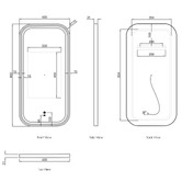 Otti Australia Newport 900 x 450mm Rectangle LED Bathroom Mirror