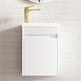 Otti Australia Bondi 400mm Wall Hung Small Space Single Vanity with Ceramic Countertop