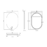 Otti Australia Noosa 900 x 600mm Oval LED Bathroom Mirror