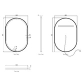 Otti Australia Noosa 900 x 600mm Oval LED Bathroom Mirror