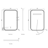 Otti Australia Newport 900 x 600mm Rectangle LED Bathroom Mirror
