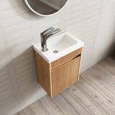 Otti Australia Bondi 400mm Wall Hung Small Space Single Vanity with Ceramic Countertop