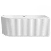 Otti Australia Havana 1500mm Matte White Acrylic Right Hand Corner Bath with Overflow