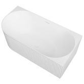 Otti Australia Havana 1500mm Matte White Acrylic Right Hand Corner Bath with Overflow