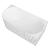 Otti Australia Havana Oval Acrylic Right Hand Corner Bath with Overflow