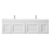 Otti Australia Hampton 1500mm Satin White Wall Hung Double Vanity