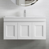 Otti Australia Hampton 900mm Satin White Wall Hung Single Vanity