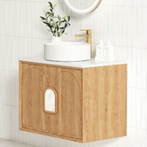 Otti Australia Laguna MKII 600mm Wall Hung Single Vanity with Solid Surface Countertop