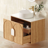 Otti Australia Laguna MKII 600mm Wall Hung Single Vanity with Solid Surface Countertop