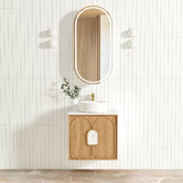 Otti Australia Laguna MKII 600mm Wall Hung Single Vanity with Solid Surface Countertop