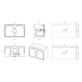 Otti Australia Laguna MKII 900mm Wall Hung Single Vanity with Solid Surface Countertop