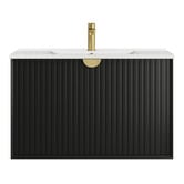 Otti Australia Marlo 900mm Matte Black Wall Hung Single Vanity