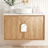 Otti Australia Laguna MKII 900mm Wall Hung Single Vanity with Solid Surface Countertop