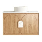 Otti Australia Laguna MKII 900mm Wall Hung Single Vanity with Solid Surface Countertop