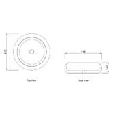 Otti Australia Laguna 415mm Round Ceramic Above Counter Basin